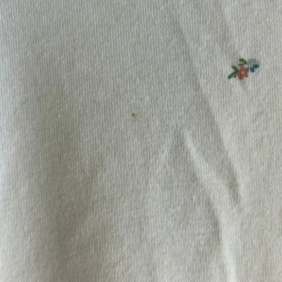 Liz Claiborne (XL) White Floral Button Down Cotton Embroidered Cardigan. - Picture 9 of 9